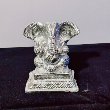 Ganpati Bappa Idol In Silver Plated