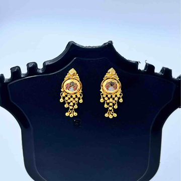 916 Gold Kalkati Design Earrings