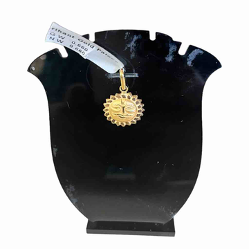 18k gold sun design pendant