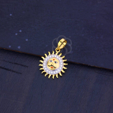 22k Gold Diamond Surya Pendant