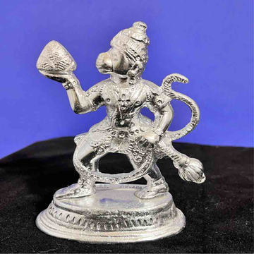 silver plated hanuman ji idol