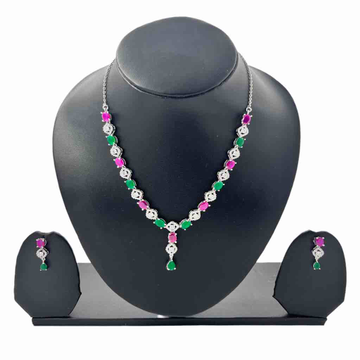 925 streling silver strong multi colour necklace s...