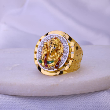 916 ganpati design gents diamond ring