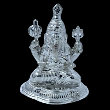 Silver big design in ganapati bappa idol