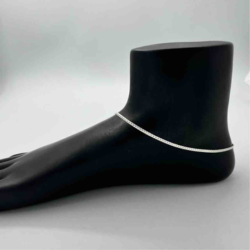 Silver Plain Design Anklets