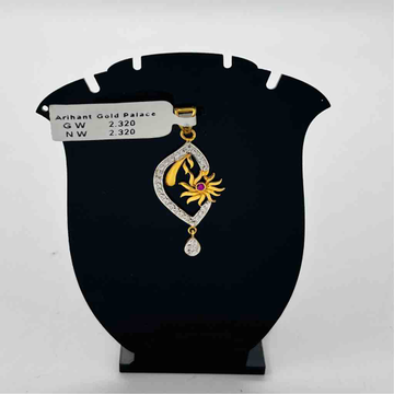 916 gold fancy diamond design pendant