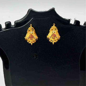 916 Gold Fancy China Design Earrings