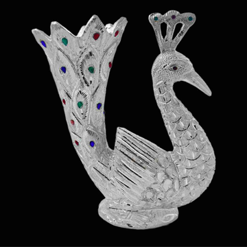 Silver plated Peacock Idol