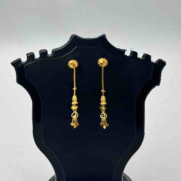 916 Gold Round Sui Dora Latkan Earrings