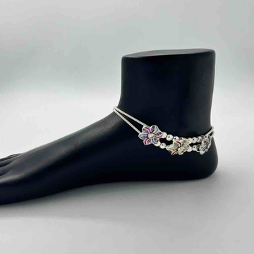Silver Fancy Antique Anklet