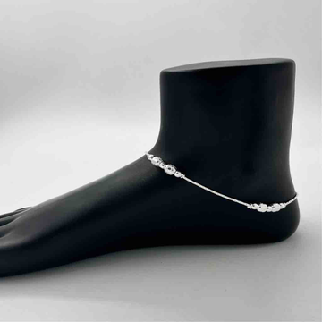 Silver Bombey Fancy Light Weight Anklets