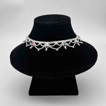 Silver aagra classic jull design anklets
