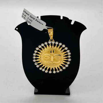 916 Gold Sun Big Design Pendant