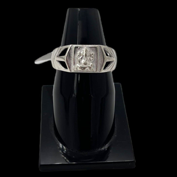 Silver Ring In Ganesh Ji Design