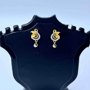 916 Gold Antique Diamond Design Earrings