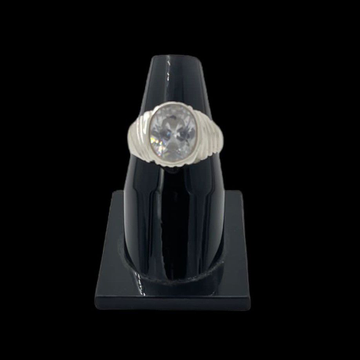 Silver Ring In Fancy Diamond (हीरा)