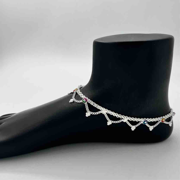 Silver Fancy Aagra Fancy Jull Design Anklets