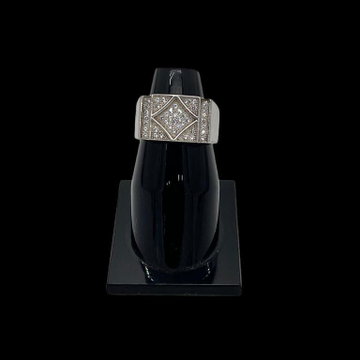 925 Sterling Silver Diamond Gents Ring