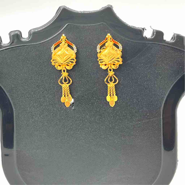 916 gold fancy china design earrings