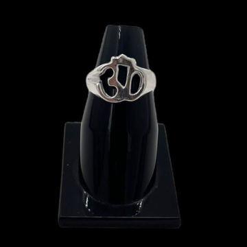Silver Ring In Fancy Om Design
