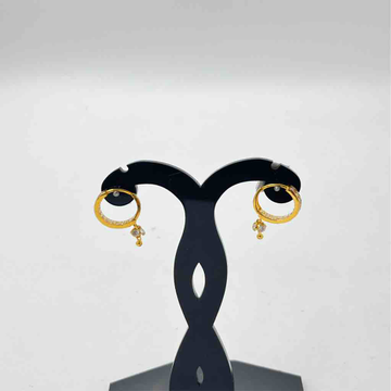 18k Gold Latkan Design Earrings