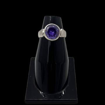 Silver Ring In Blue Sapphire (शनि नीलम)