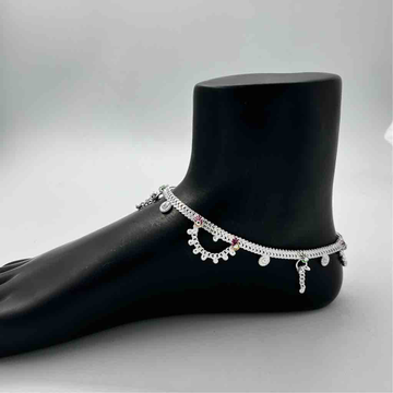 Silver Classical Aagra New  Design Anklets