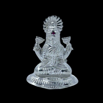 Silver design in laxmi ji (लक्ष्मी जी) idol