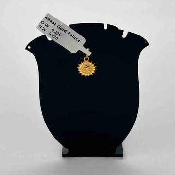 18k gold sun classic design pendant