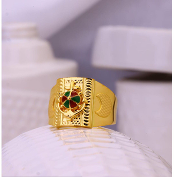 22k Gold Fancy Classical Antique Design Gents Ring