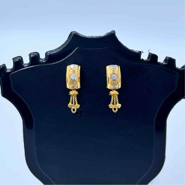 916 Gold Basket Design Earrings