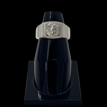 Fancy Om Design Silver Ring