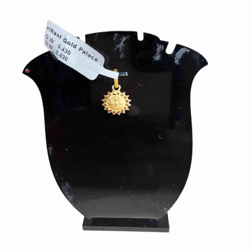 18k gold sun design pendant