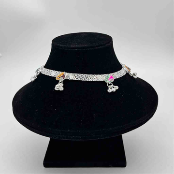 Silver Fancy Aagra Light Weight Design Anklets