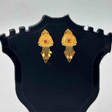 916 gold fancy kalkati design earrings