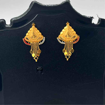 916 gold china design earrings