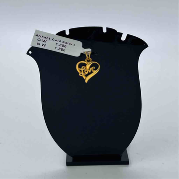 916 gold love design pendant