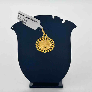 916 gold sun design pendant
