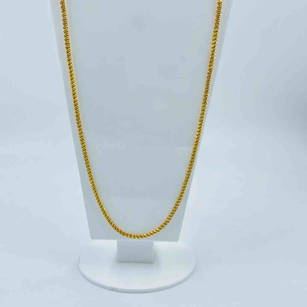 22k Gold Lite Weight Hollow Rope Design Chain