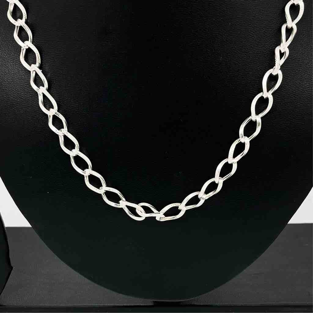 925 Sterling Silver Gents Hollow Crup Design Chain