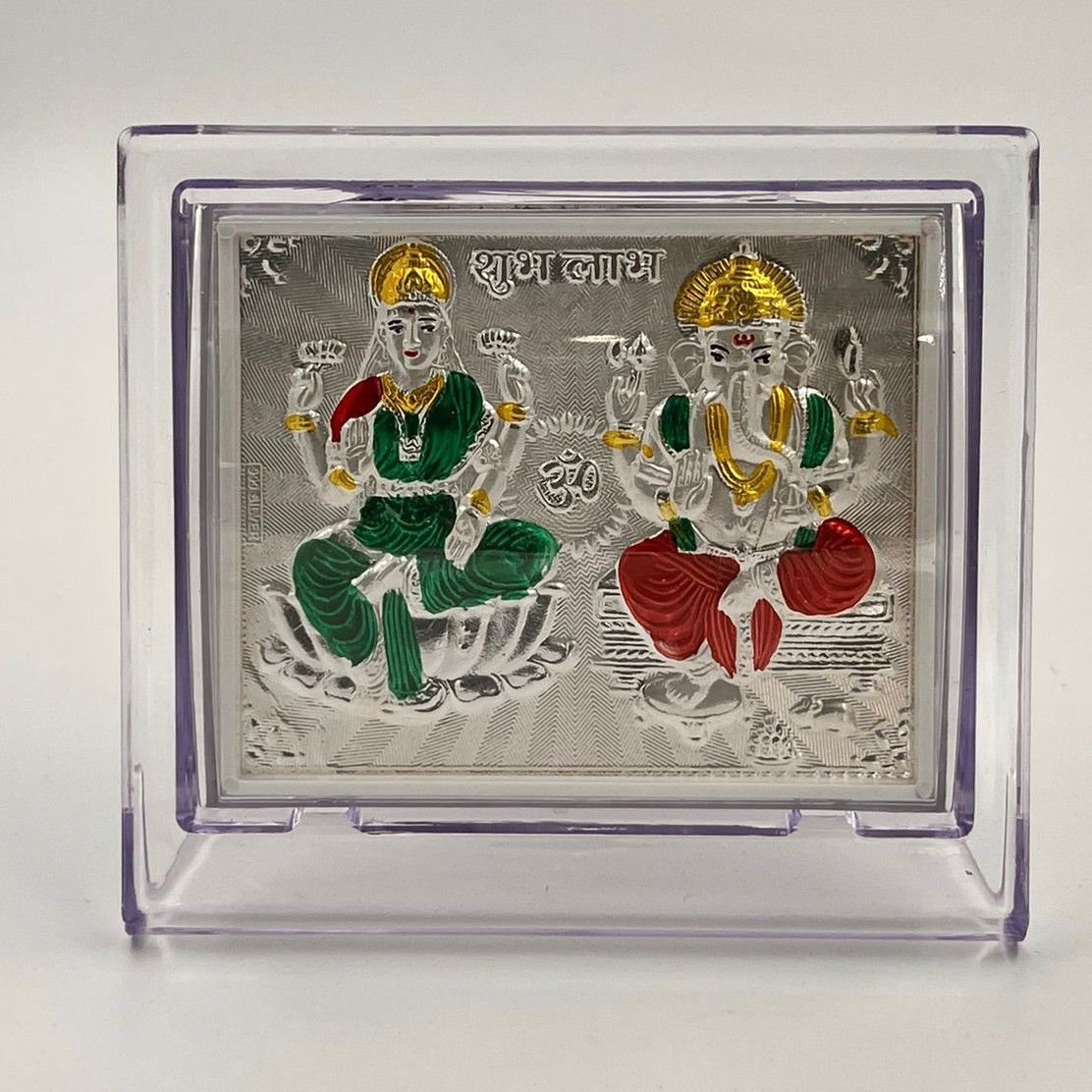 999 silver laxmi ganesh ji Meenakari idols