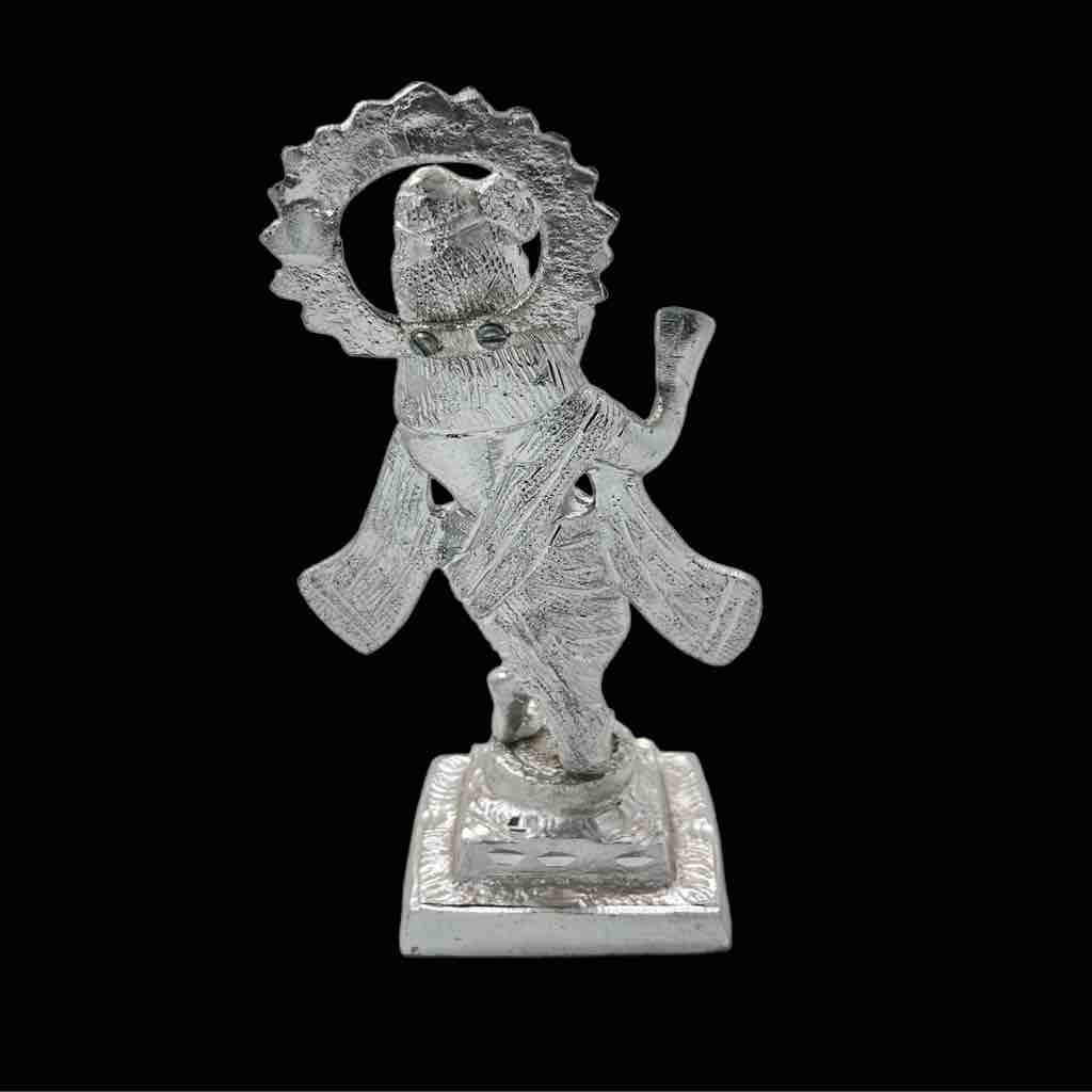 Silver plated  Single Krishna Ji Idol