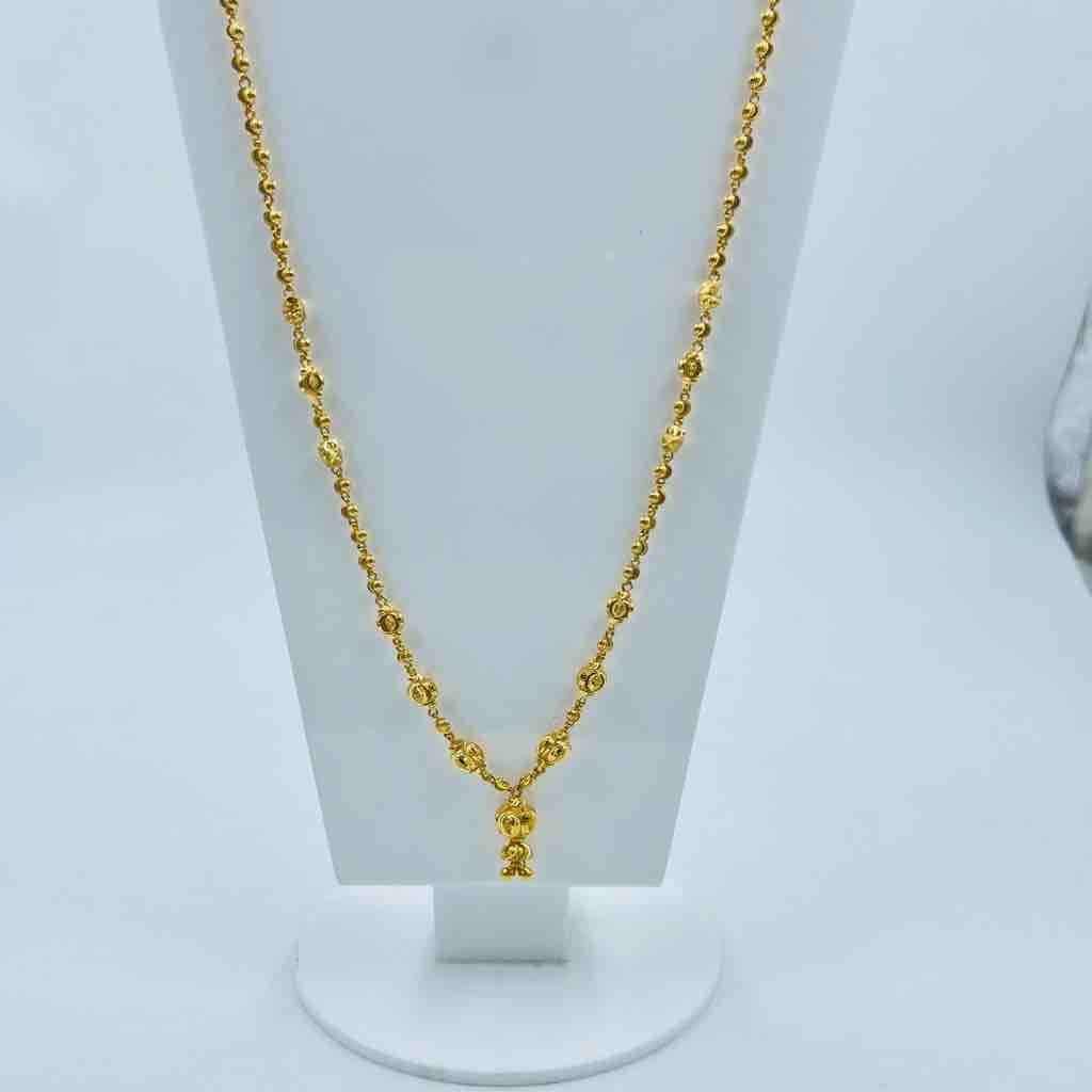 22k  Gold Vertical Manka Design Necklace