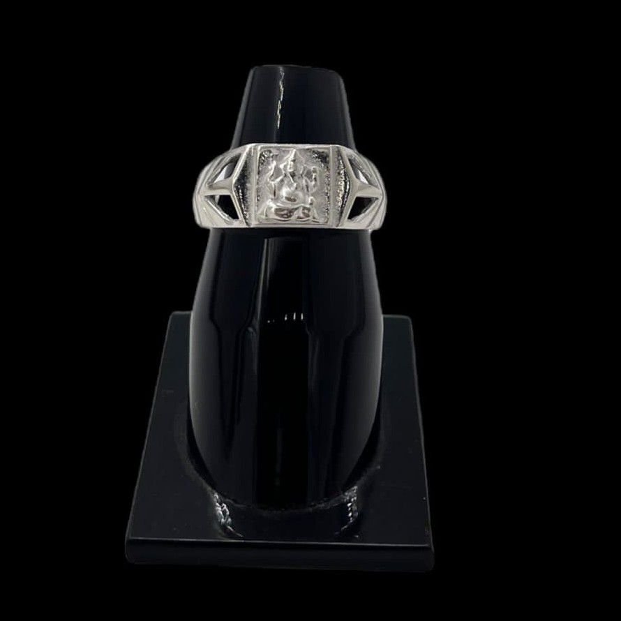 Silver Ring In Ganesh Ji Design