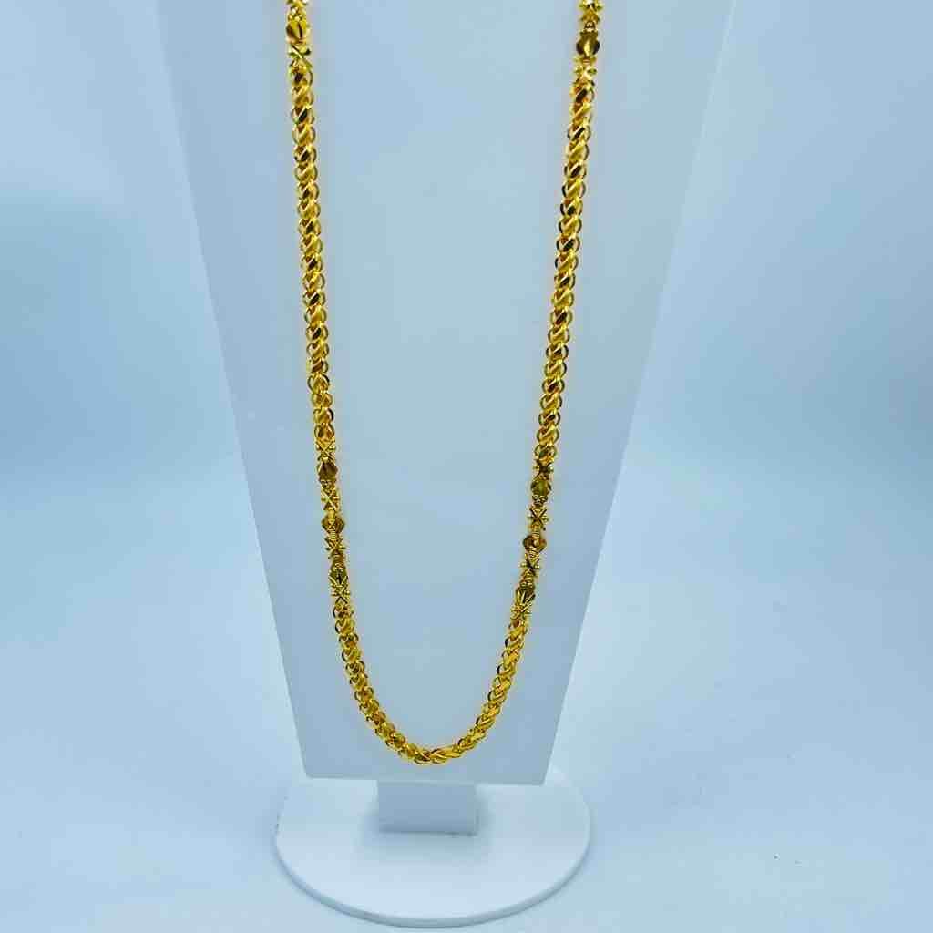 916 Gold Handmade Koili Fancy Design Chain