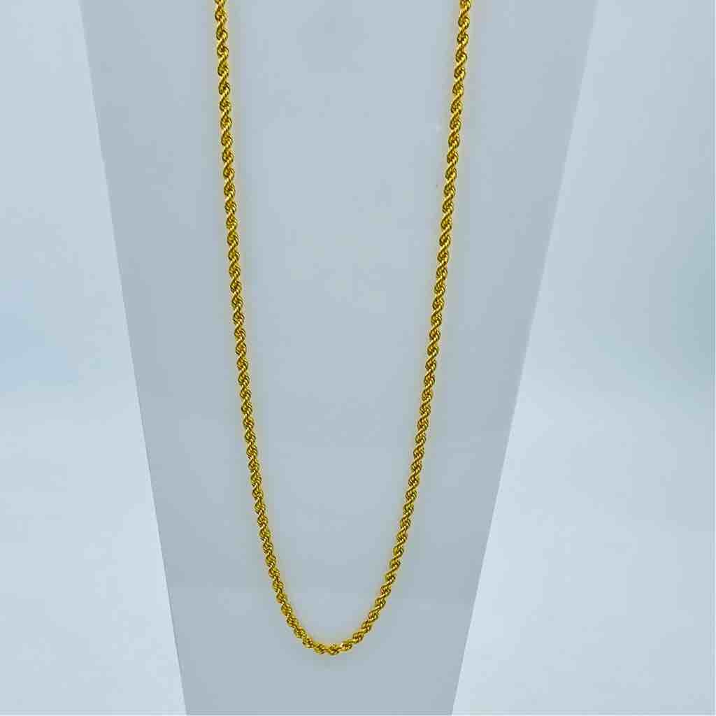 916 Gold Handmade Rope Design Chain