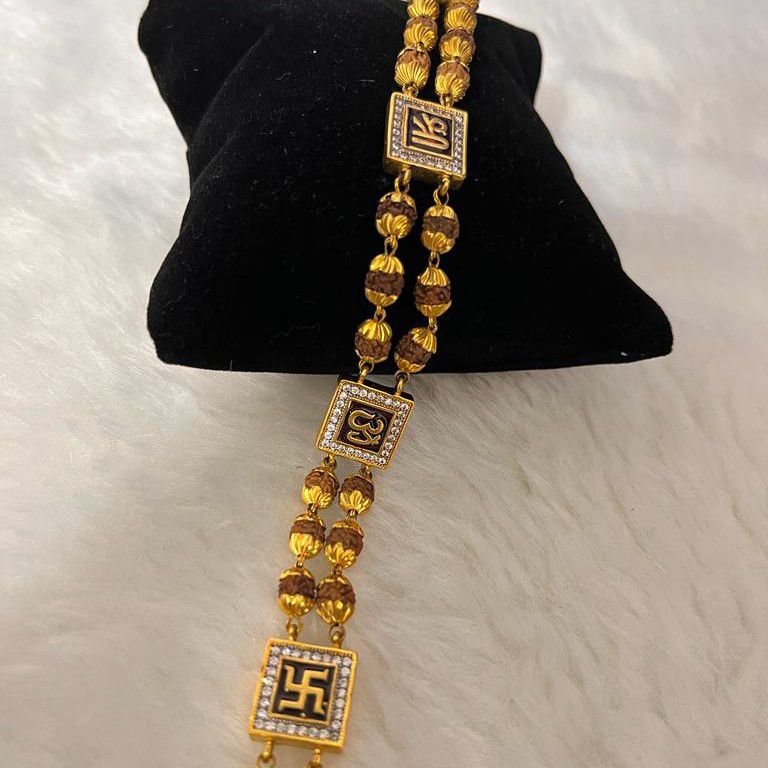 999 Gold Plated Rudraksh Bracelet