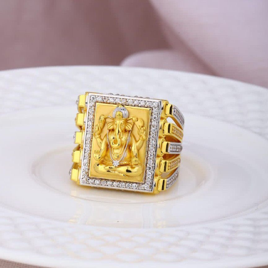 Showroom of 22k gold diamond ring for men's | Jewelxy - 238506