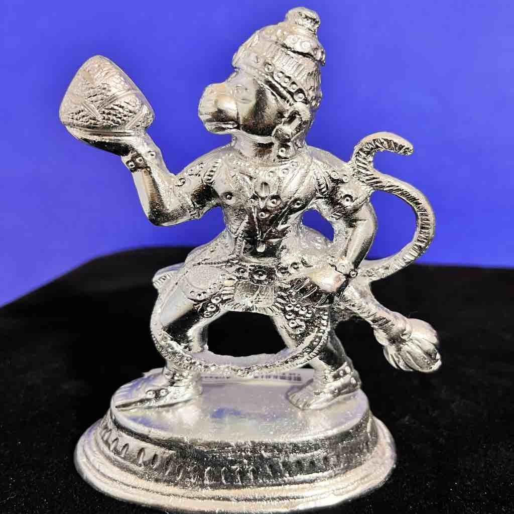 silver plated hanuman ji idol