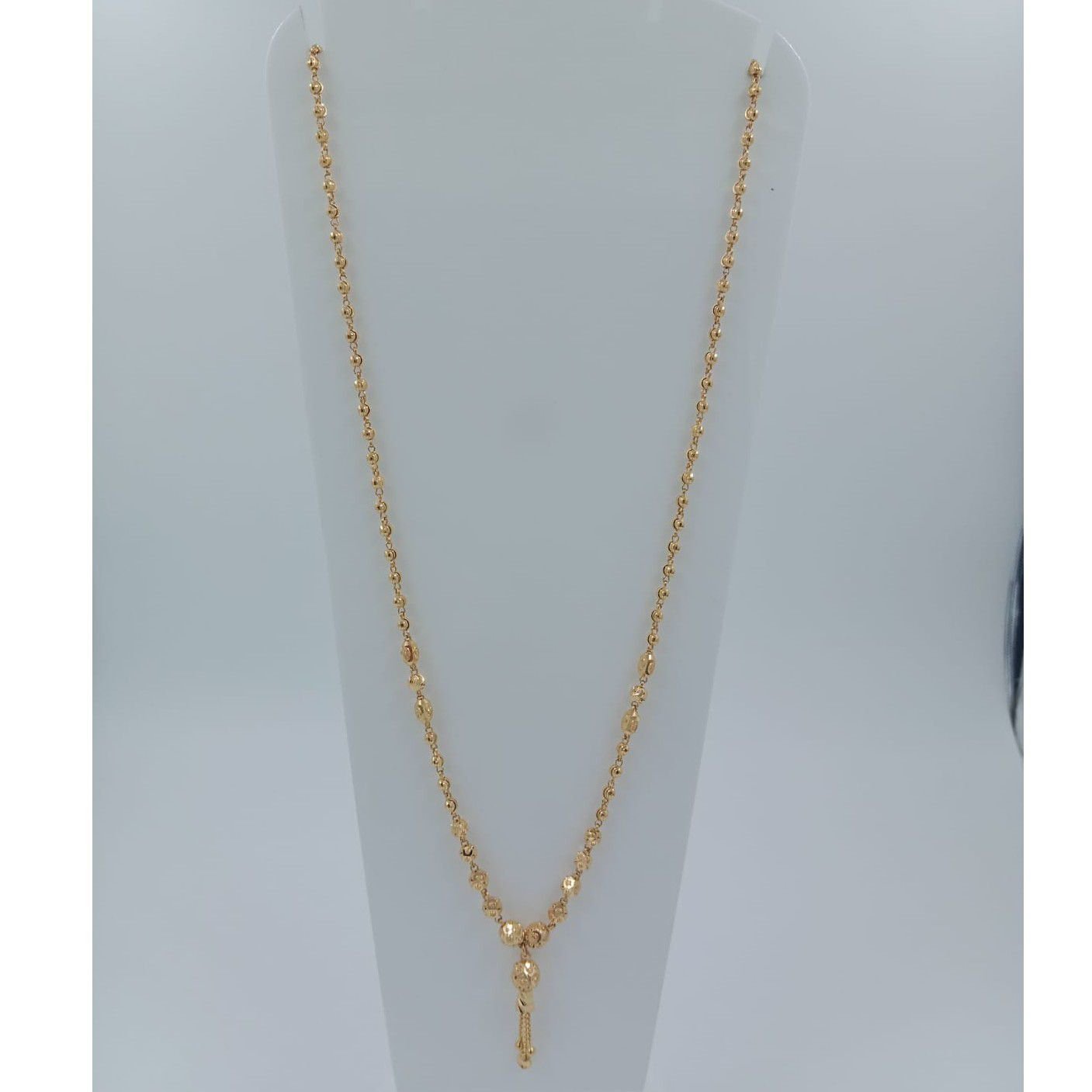 916 Gold Vartical Design Necklace Ladies